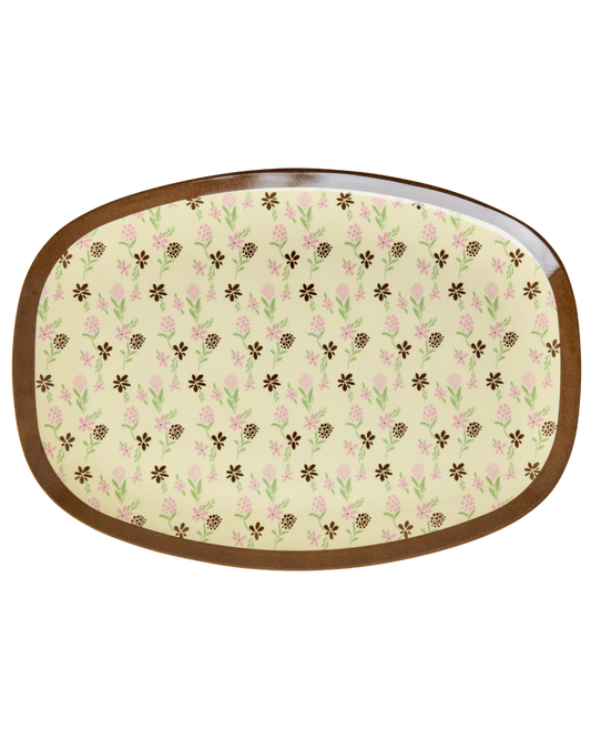 Rice - Melamine plate with Hacienda flower print