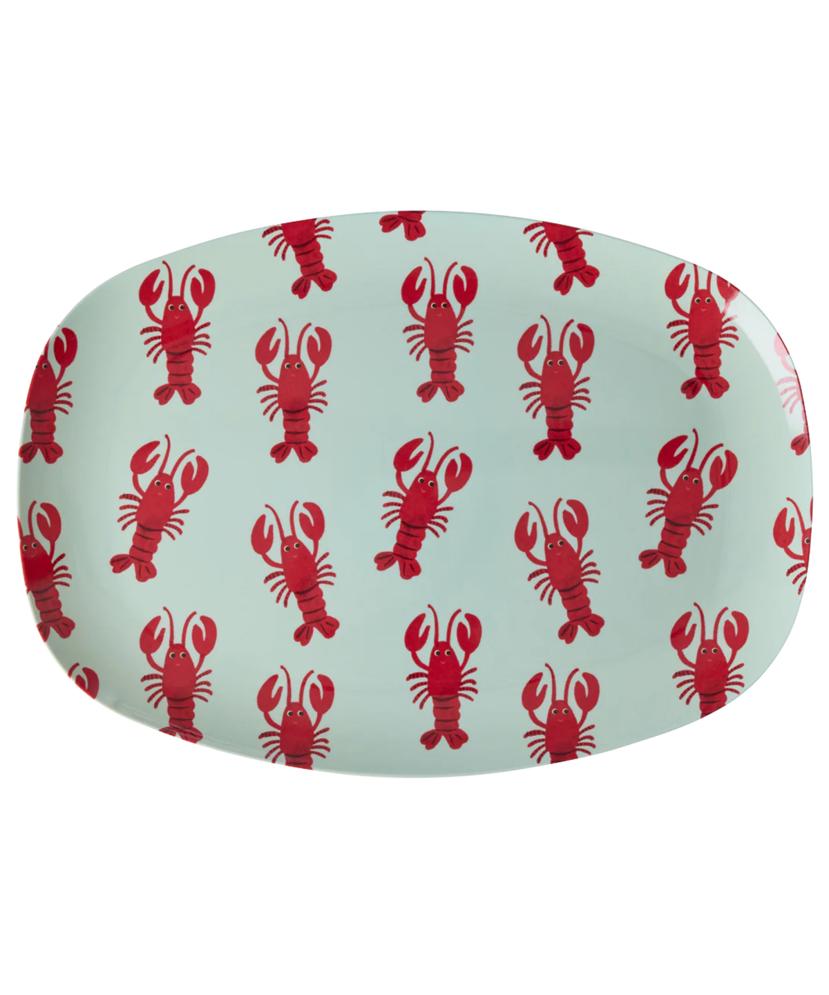 Rice - Groot Rechthoekig Dinerbord - Lobster Print