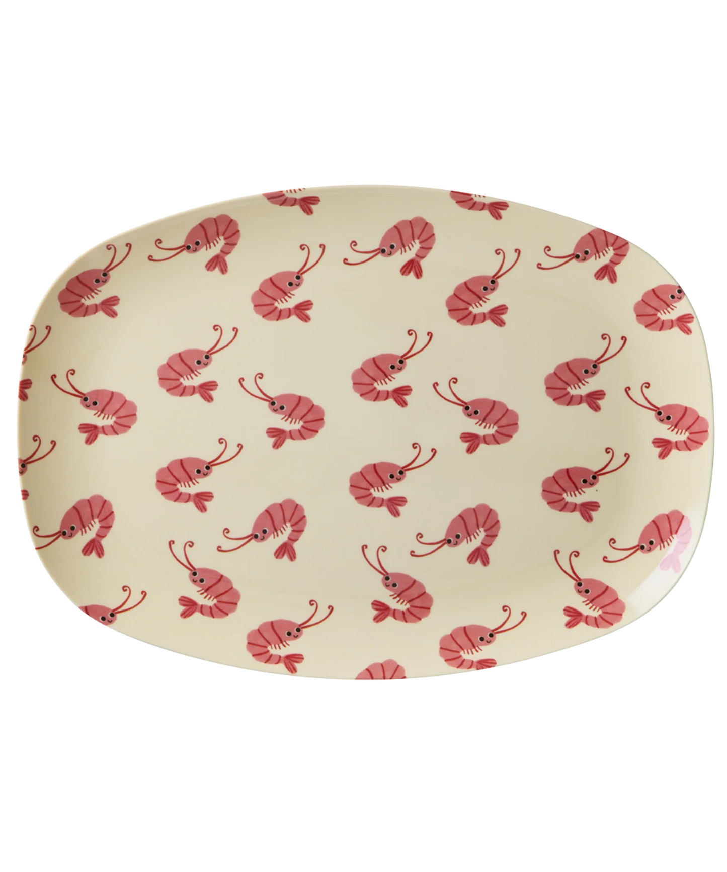 Rice - Groot Rechthoekig Dinerbord - Shrimp Print
