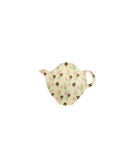 Rice - Tea Bag Plate - Cream - Hacienda Flower Print