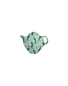Rice - Tea Bag Plate - Green - Peacock Power Print