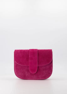 Tas maan - Fuchsia suede
