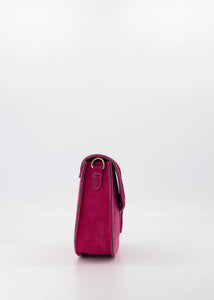 Tas maan - Fuchsia suede