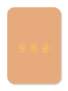 Minikaart - Bloemetjes (met goudfolie)