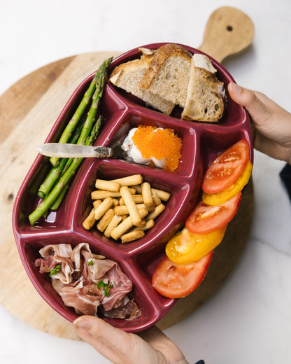 Niné kitchenware - Snack Platter Burgundy Nova