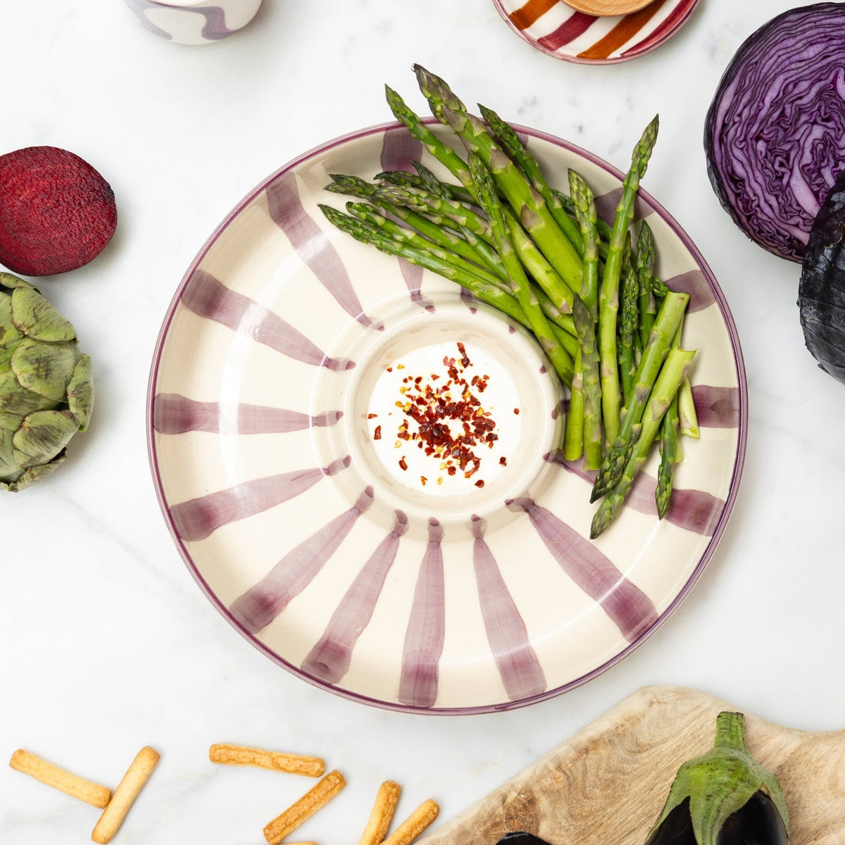 Niné Kitchenware - Chip'N Dip Bowl Purple Bobby