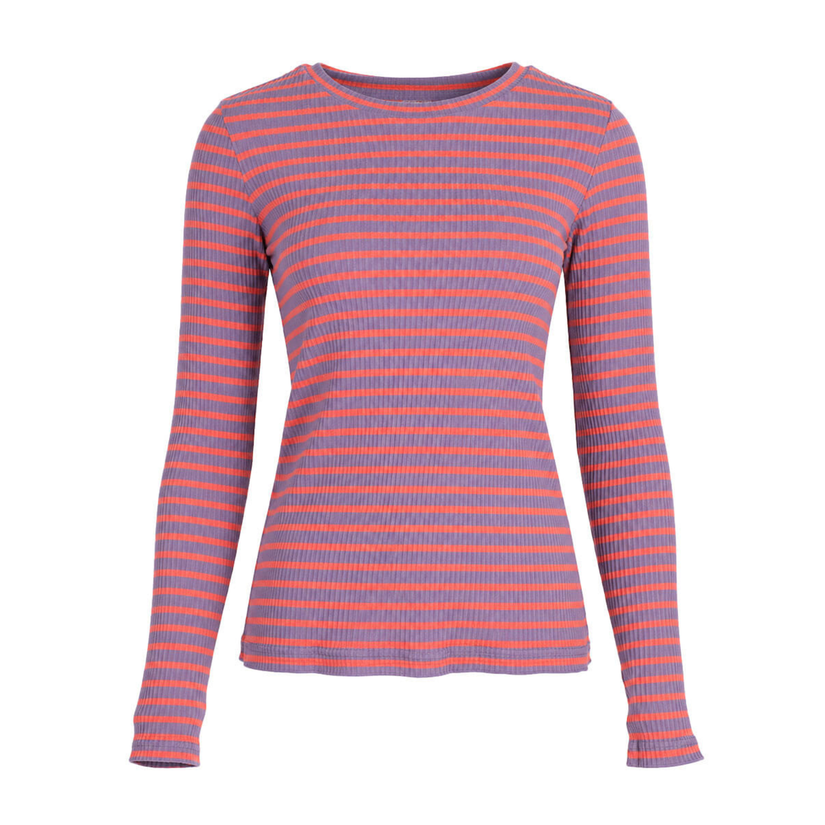 Anna Longsleeve streep - Paars/oranje