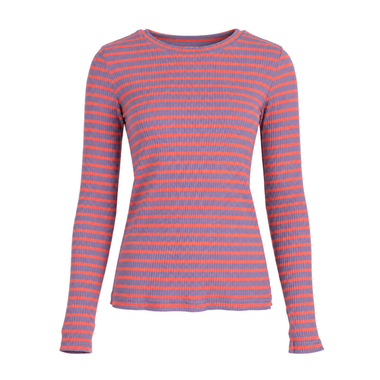 Anna Longsleeve streep - Paars/oranje
