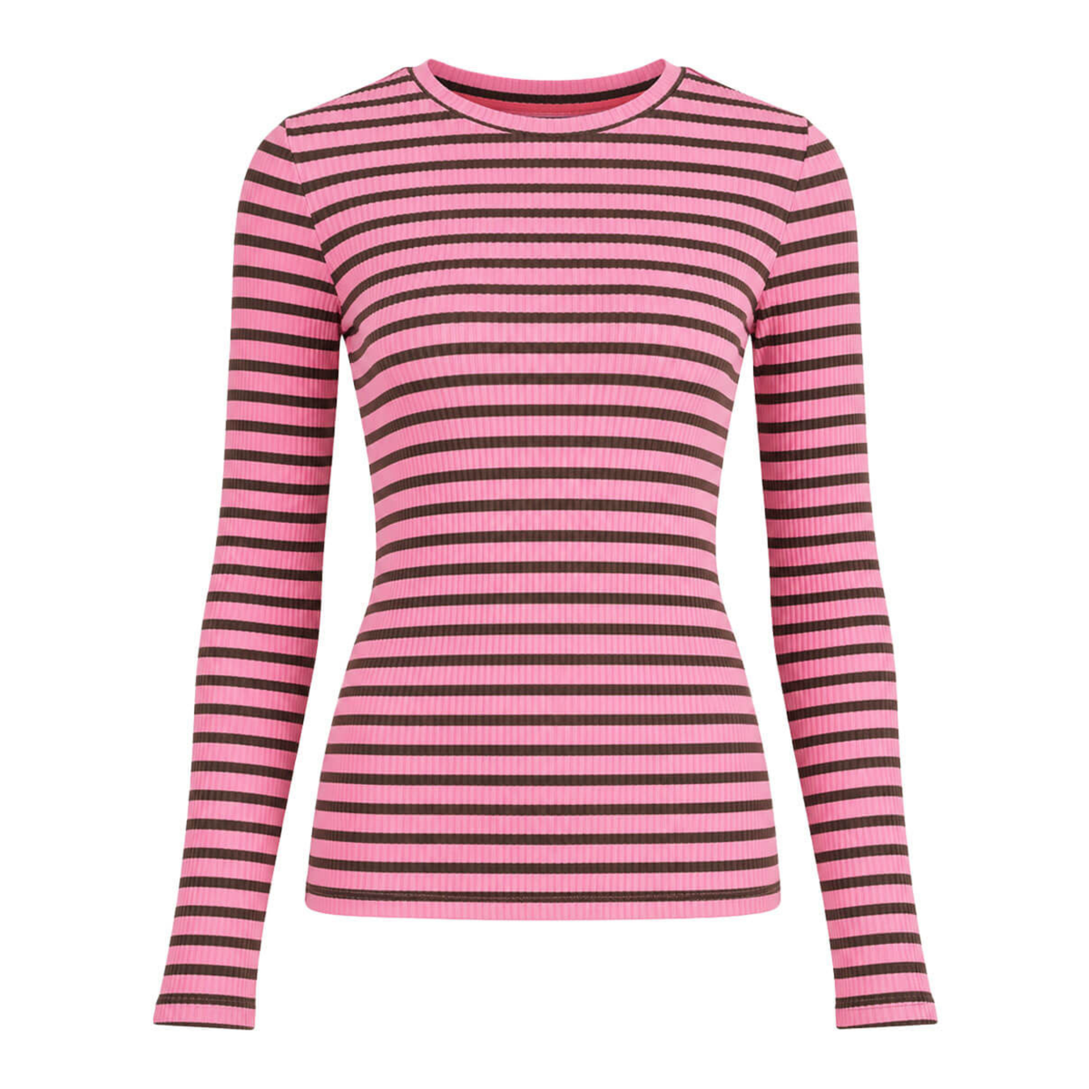 Anna Longsleeve streep - Roze/groen