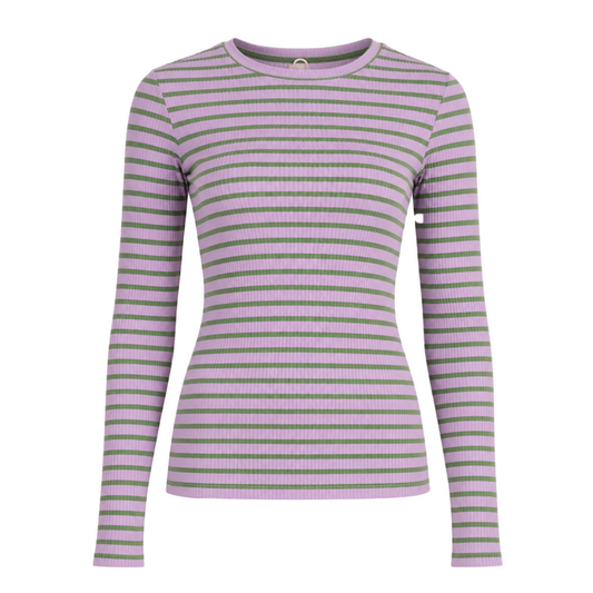 Anna Longsleeve streep - Lila/groen