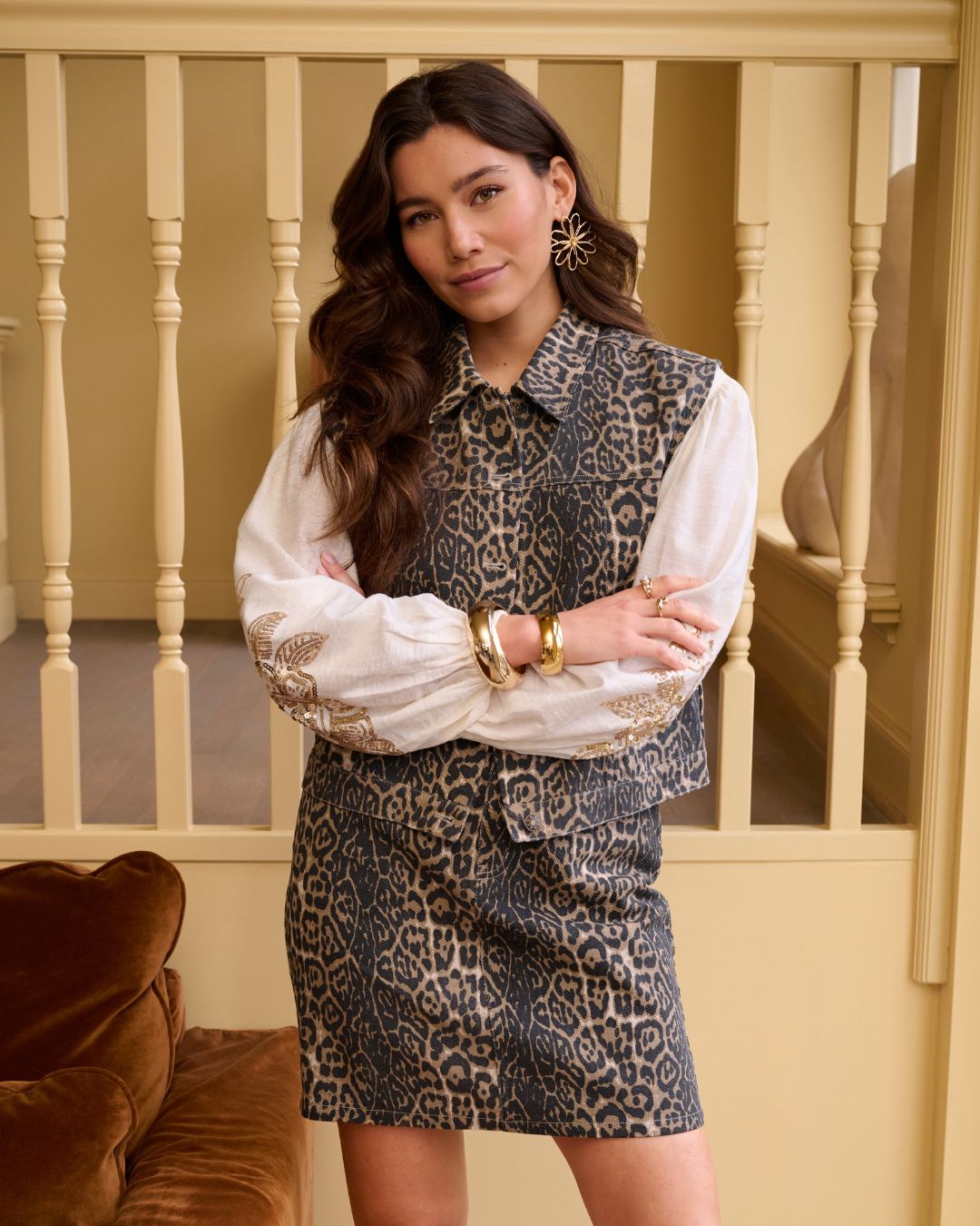 Ydence Blouse Rose - Ecru