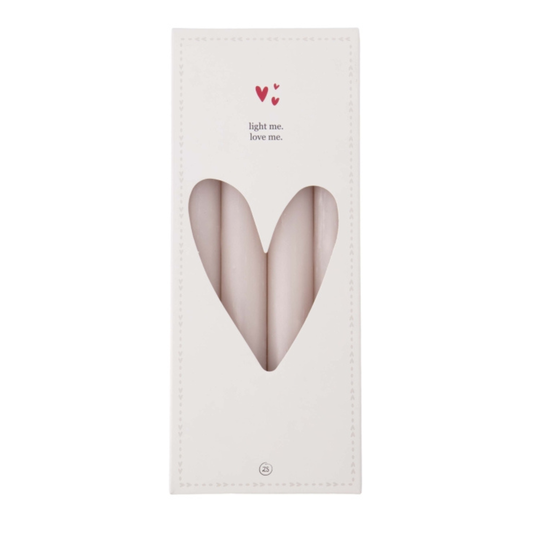 Zusss - Set van 4 rustieke Kaarsen 20 cm - Beige