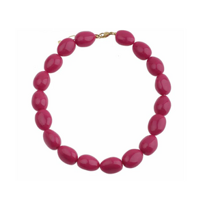 Kralenketting - Donker roze