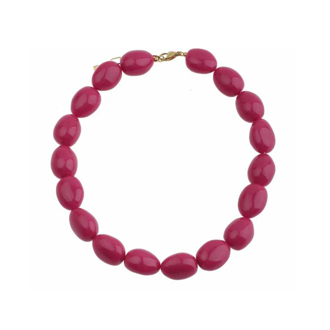 Kralenketting - Donker roze
