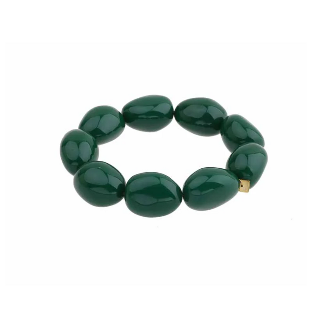 Armbandje kralen - Donkergroen