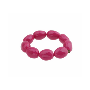 Armbandje kralen - Donker roze