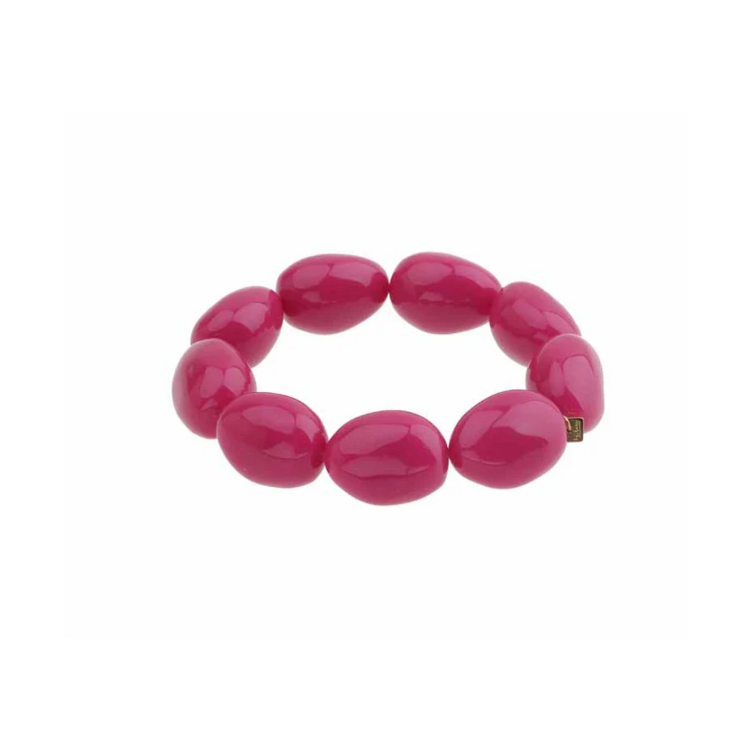 Armbandje kralen - Donker roze