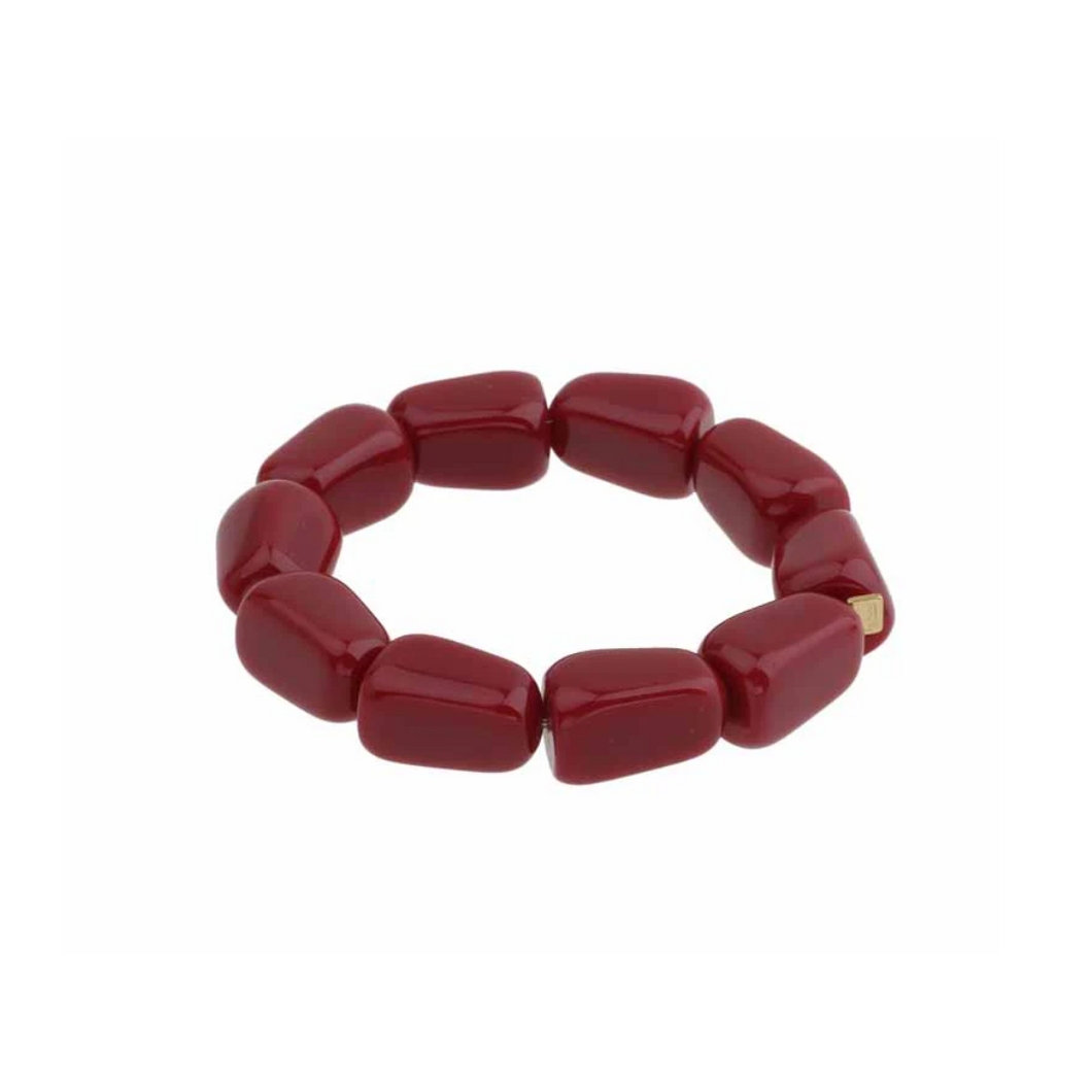 Armbandje kralen - Donker rood