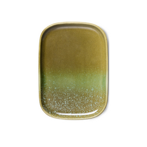 Hkliving 70s ceramics: small tray atlas groen