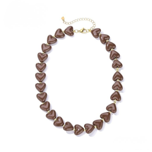Kralenketting Amour L - Bruin