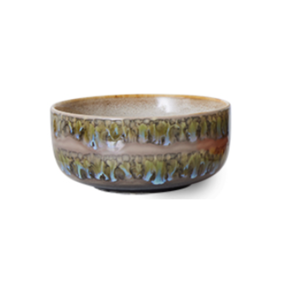 Hk Living 70s ceramics - Dessert bowl fern