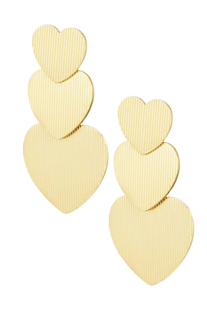Oorbellen hartjes - Goud