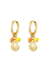 Oorbellen schelp - Goud
