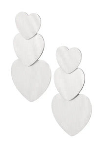 Oorbellen hartjes - Zilver