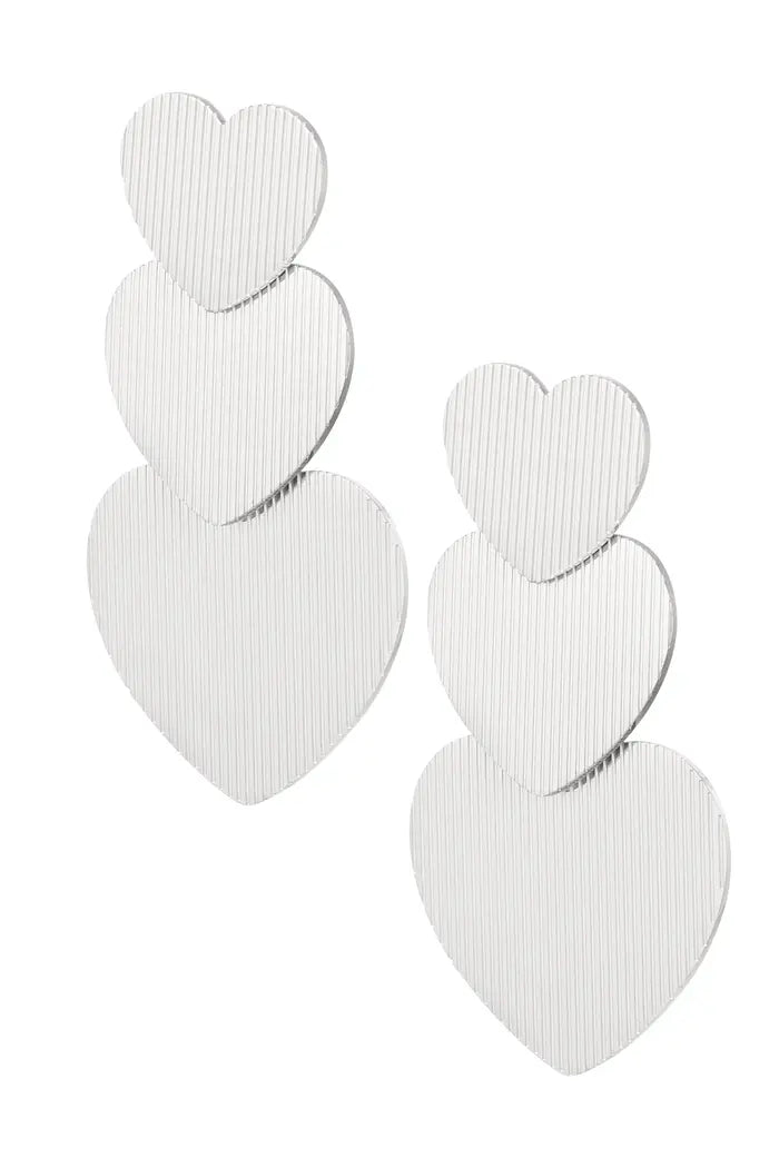 Oorbellen hartjes - Zilver