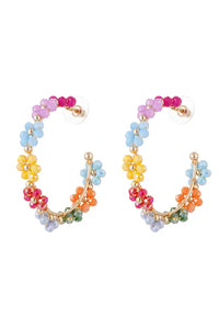 Oorbellen bloemetjes - Multicolour