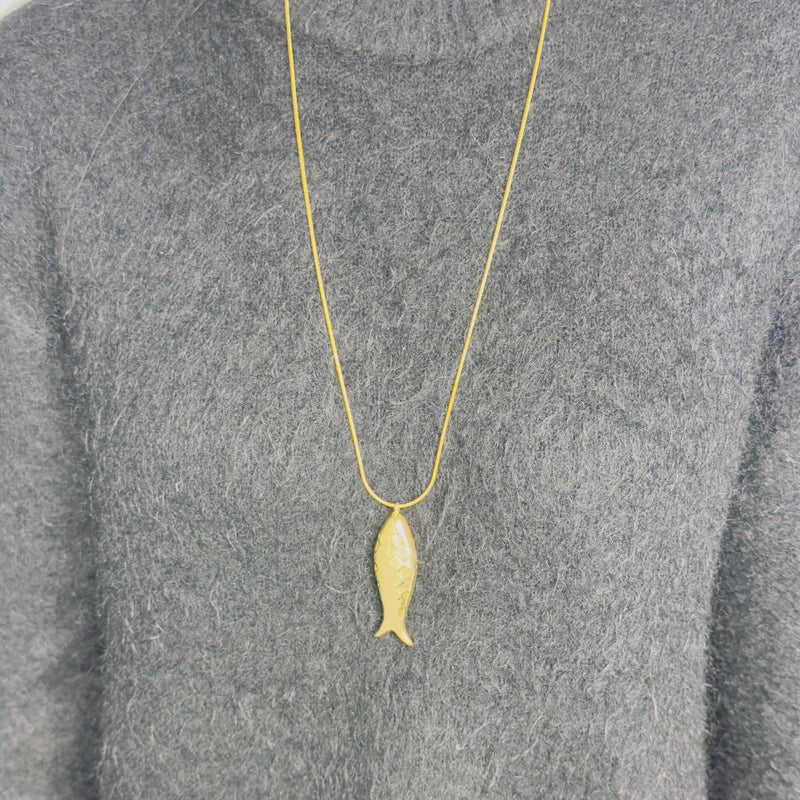 Lange ketting vis - Goud