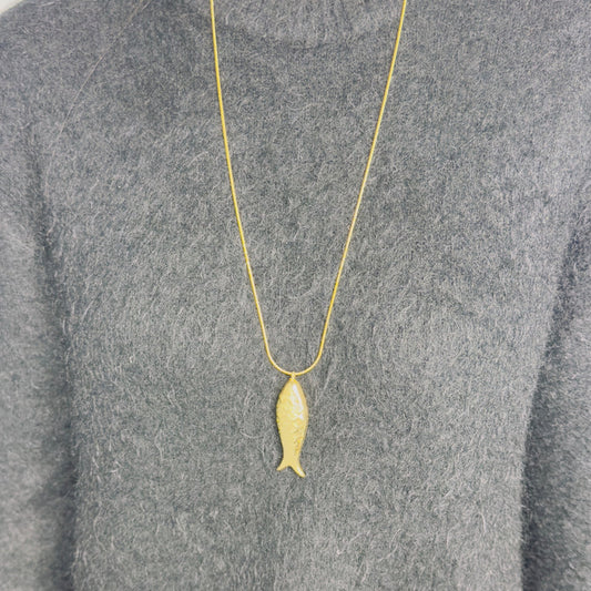 Lange ketting vis - Goud