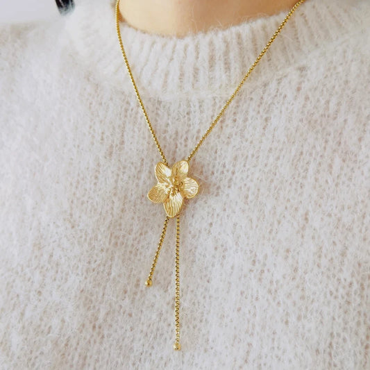 Ketting bloem - Goud