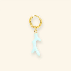 Mable oorbel - Coral Blauw