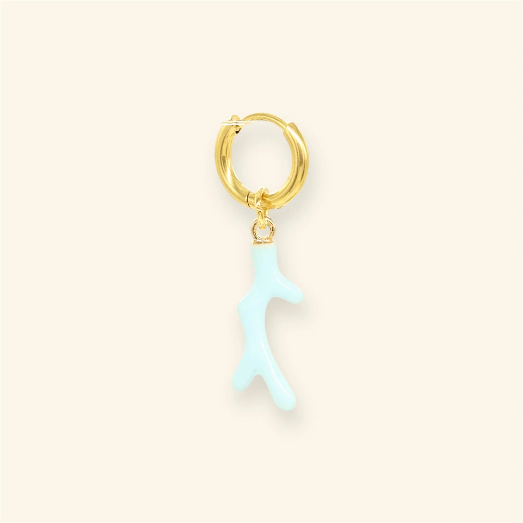 Mable oorbel - Coral Blauw