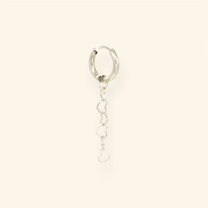 Mable oorbel - Little Hearts zilver