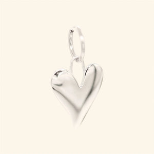 Mable oorbel - Statement Heart zilver