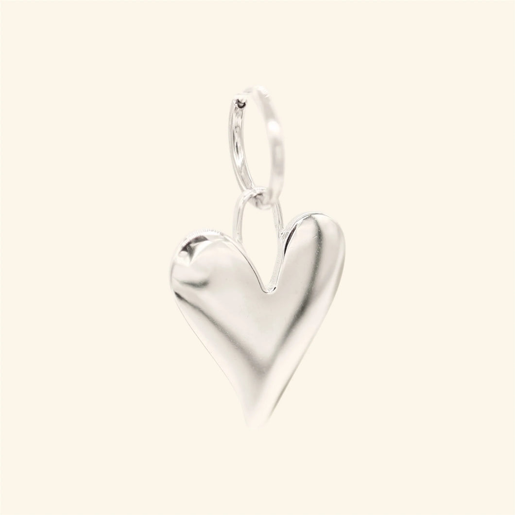 Mable oorbel - Statement Heart zilver