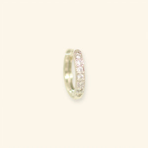 Mable oorbel - Rhinestone zilver