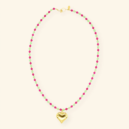 Mable ketting - Green Fuchsia