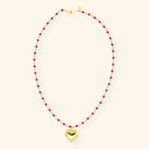 Mable ketting - Green Fuchsia