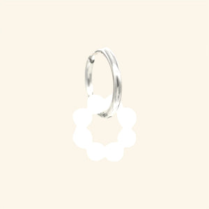 Mable oorbel - Snowflake zilver
