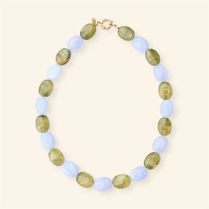 Mable ketting - Lichtblauw/groen