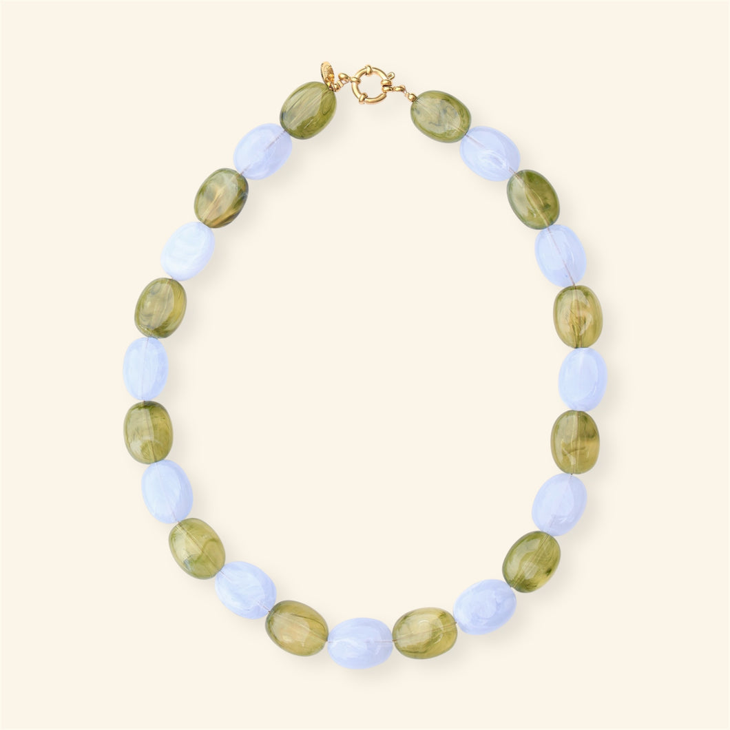 Mable ketting - Lichtblauw/groen