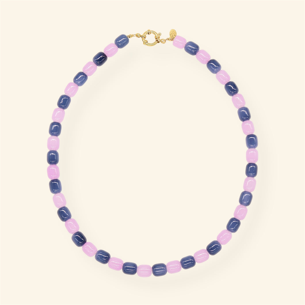 Mable ketting - Lila/blauw