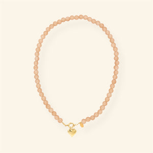Mable ketting - Beige hart