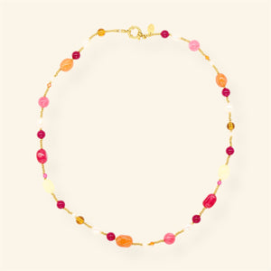 Mable ketting - Goud/roze