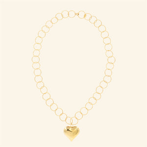 Mable ketting - Goud hart lang