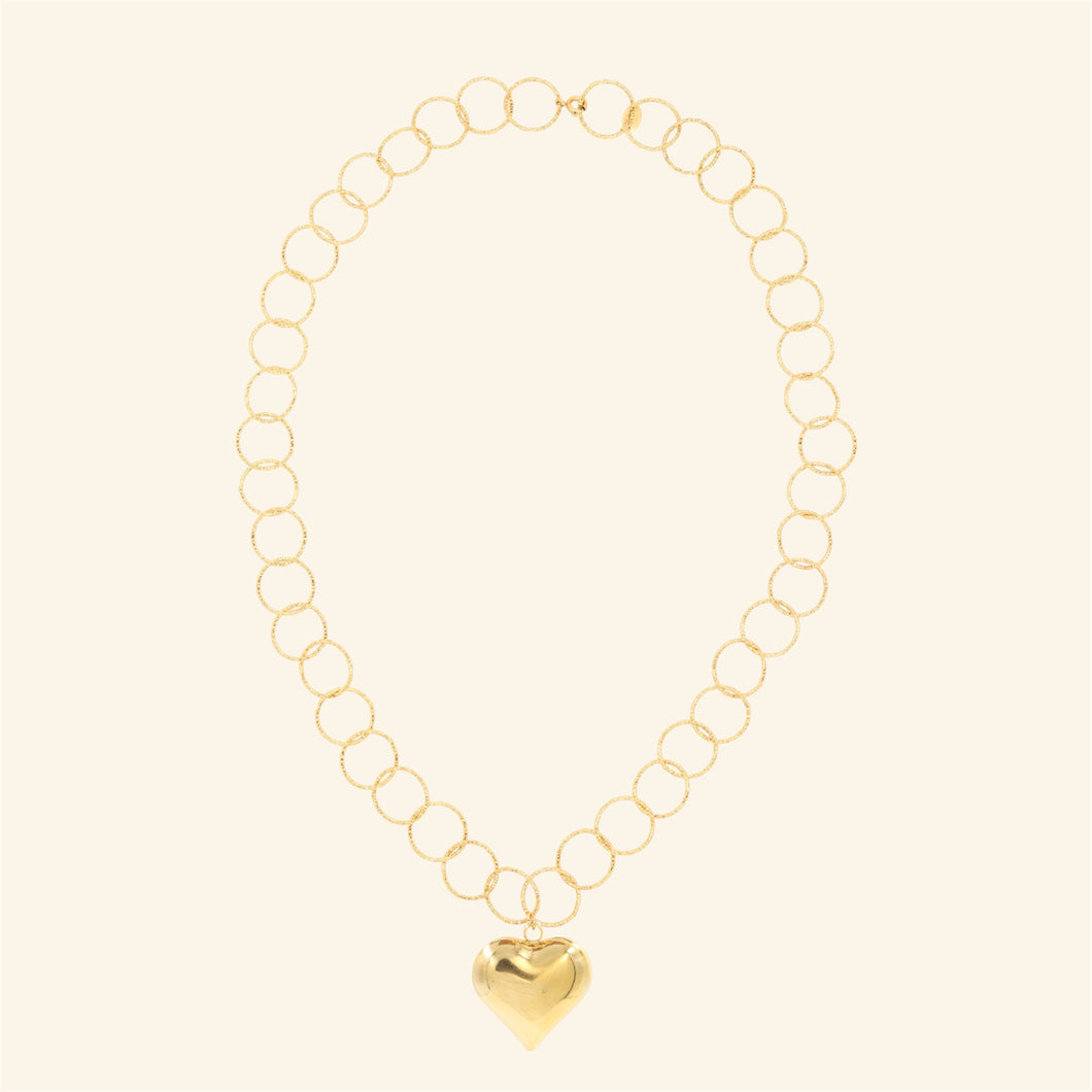Mable ketting - Goud hart lang