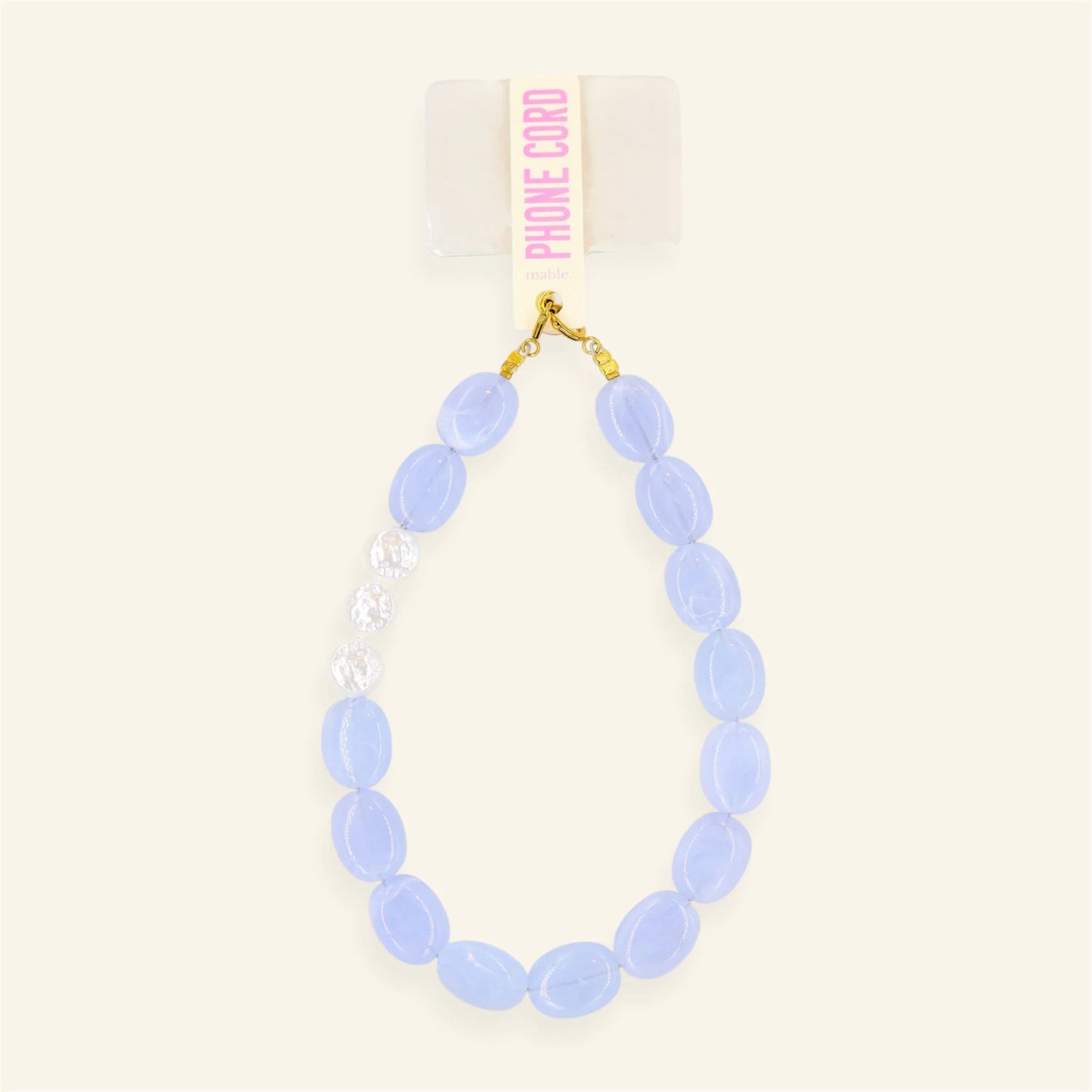 Telefoonkoord Mable - Blauw/wit